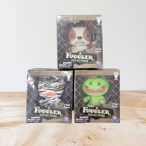 Funny Ugly Monster Vinyl Figures Set - Brown, Green, Black